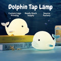 GlowNestJoy Dolphin Tap Light — USB Rechargeable Silicone Night Light, 7 Colors & Touch Sensor
