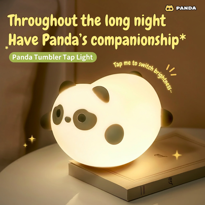 GlowNestJoy Panda Night Light — Baby-Safe Silicone Touch Lamp, USB Rechargeable