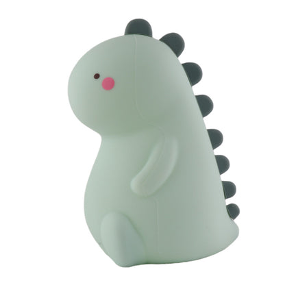GlowNestJoy Dino Glow — USB Rechargeable Silicone Dinosaur Night Light, 6-Color Touch & Sleep Timer