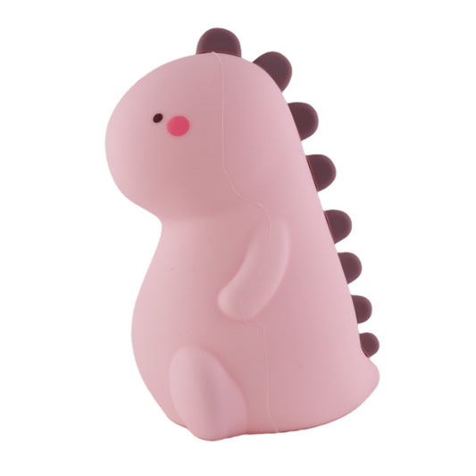 GlowNestJoy Dino Glow — USB Rechargeable Silicone Dinosaur Night Light, 6-Color Touch & Sleep Timer