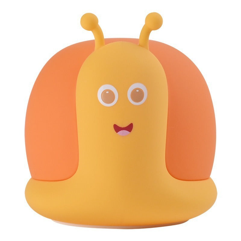 GlowNestJoy Snail Tap Light — USB-C Rechargeable Silicone Night Light, 7 Colors & 30-Min Sleep Timer