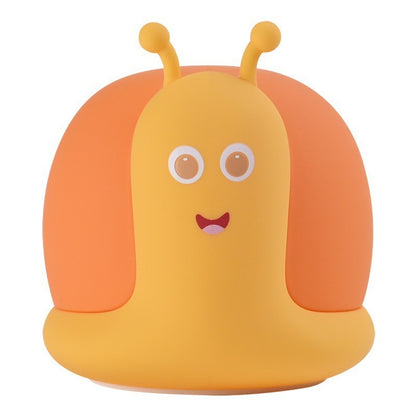 GlowNestJoy Snail Tap Light — USB-C Rechargeable Silicone Night Light, 7 Colors & 30-Min Sleep Timer