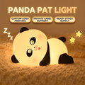 GlowNestJoy Lying Panda Tap Light — USB-C Rechargeable Silicone Night Light, 3-Level Dimming & Sleep Timer